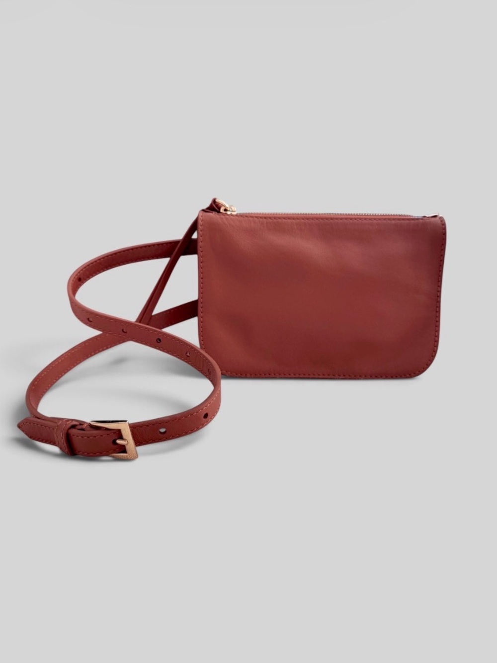 QUINCE Cognac 100% Italian Nappa Leather Belt Bag Waist
Purse Crossbody
